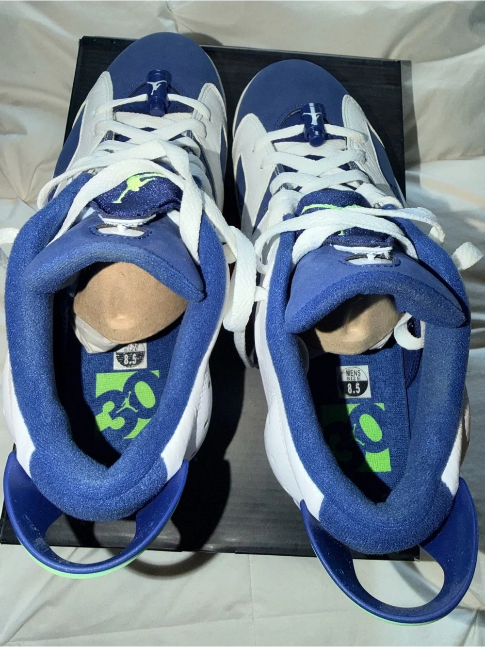 Air Jordan 6 Retro Low Insignia Blue Ghost Green Men’s 8.5